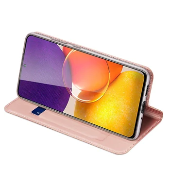 Samsung Galaxy Quantum 2 Atveju Magnetinio Odos Apversti Piniginės Stovėti Telefono Dangtelį su Kortelės Lizdas Galaxy A82 5G 퀀텀2 DUX DUCIS