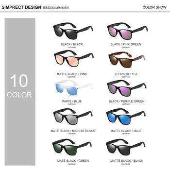 SIMPRECT 2021 Poliarizuoti Akiniai nuo saulės Vyrams Prabangos Prekės Dizainerio Mados Veidrodis Aikštėje Saulės Akiniai Derliaus UV400 Vairavimo oculos