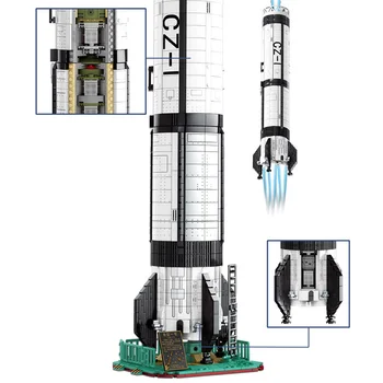 SEMBO 2147pcs Erdvėlaivių Paleidimo Transporto Plytų Žaislai Miesto Technikos Kosmoso Raketų Astronautas Duomenys modelių Kūrimo Blokai 