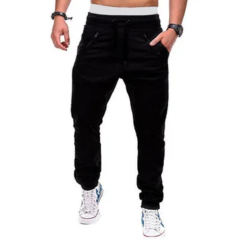 2021 Atsitiktinis vyriškos Bėgimo Kelnės Hip-Hop Haremas Ziajać Mados vientisos Spalvos Sportinės Kelnės Vyrams Prarasti Užtrauktukas Krovinių Pants Mens Drabužiai