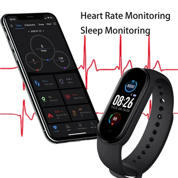 M5 Sveikatos Apyrankę, Širdies ritmas, Kraujo Spaudimas Smart Juosta Fitness Tracker Smartband Apyrankė Smart Juosta 5 Smart Žiūrėti Prietaisai