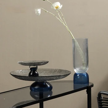 Kūrybos stiklo vaisių dubuo paprasta papuošalai namų gyvenamojo kambario, valgomojo stalas, kavos staliukas internete celebrity baseino minkštas papuošalai