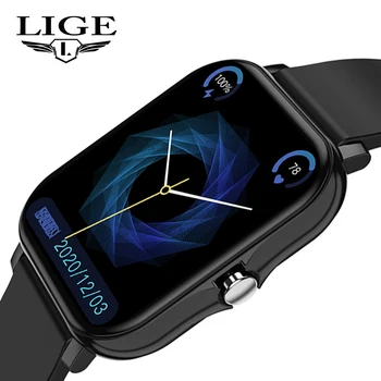 LIGE 2021 Naujas Vyrų Smart Watch Moterų Realaus Laiko Aktyvumo Seklys Širdies ritmo Monitorius Sporto Ponios Smart Watch Vyrai 