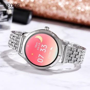 FEOOE Smart Watch Moterų Diamond Dirželis 
