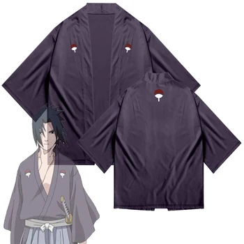 Uchiha Sasuke Kimono Cosplay Kostiumų Harajuku Streetwear Pajama Sleepwear Palaidinė Marškinėliai Paaugliams Vyrų/Moterų Cosplay Vienodas pižama