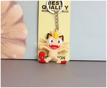 TAKARA TOMY Pokemon Key Chain Kuprinė PVC Metalo Lapras Farfetch Meowth Magikarp Coll Japonijoje Anime 
