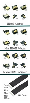 D6 Juostelės Vienodo FPV HDMI suderinamus Kabelis, Mikro HDTV Su Mini HD 90 Laipsnių Kairėn, Dešinėn Aukštyn Adapteris FPC Pikis 20pin Kištukas Jungtis