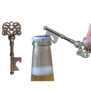 1PC Retro Metalo Nešiojamų Pagrindinių Alaus Butelio Atidarytuvas Ring Bar Girliandos Keychain už Vestuves Gėlių Modelio Butelio Atidarytuvas