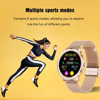 Naujas Ponios Smart Watch Moterų Kraujo Spaudimas, Širdies ritmo Monitorius Fitness tracker Sporto Smart Juosta Žadintuvas priminimas Smartwatch