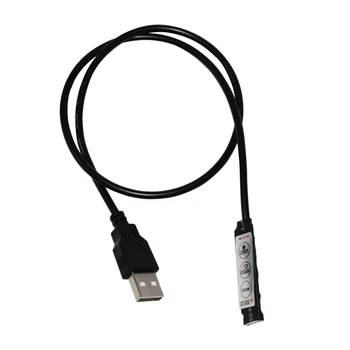 KeWL USB DC5-24V jungtis kabelių linijos Valdymo linija RGB LED juostelės 3 klavišai 4 smeigtukai Pereiti linijos