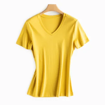 Vyriški ilgomis rankovėmis viršūnes marškinėliai marškinėlius moterims 2021women marškinėlius Medvilnės Lycra Atsitiktinis Broadcloth Reguliariai Kietas