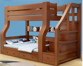 Visą medžio masyvo dviaukštė lova daugiafunkcinis dvigubas dvigulė lova motinos lovos medinės dviaukštės lovos, vaikiškos lovos
