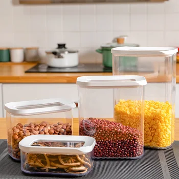 WBBOOMING Virtuvės talpinimo Plastiko Sandarios Skardinės Maisto Konteineris Šaldytuvas Organizuoti Langelį Išlaikyti Šviežią Naują Išvalyti Talpyklą Su Dangteliais