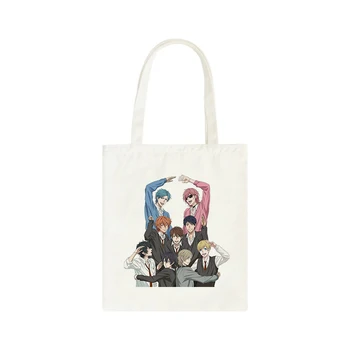 Japonų Anime Yarichin Klubas Drobės Derliaus Atsitiktinis Hip-Hop Harajuku Moterų Maišelį Didelės Talpos Shopper Bag Animacinių Filmų Pečių Krepšiai