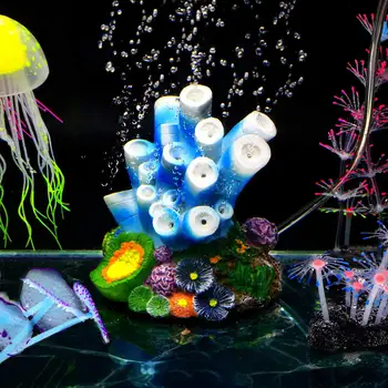 Žuvų Akvariumas Oro Burbulas Deguonies Siurblys Vulkanas Formos Koralų Barboterio Kraštovaizdžio Puošmena Akmens Dekoras Ornamentu