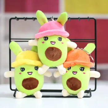 12 cm realistiškas avokado pliušinis žaislas, lėlė mielas vaisių pakabukas kūrybos keychain maišą dekoratyviniai įdomus dovanos vaikams