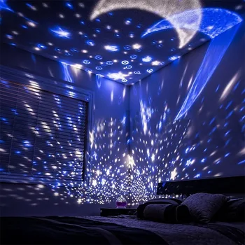 Žvaigždė Dangaus Projektorius Mėnulis Galaxy Naktį, Šviesos, Vaikams, Vaikų, Miegamojo Puošimas Projektorius Sukasi Darželio Naktį Šviesos diodų (LED) Lempos Kūdikių