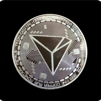 Naujas Ne valiuta TRX Monetų Virtualus Metalo Atminimo TRXs Coinss Coinsing Bitcoin Atminimo Dovaną-Aukso, Sidabro Kolekcines