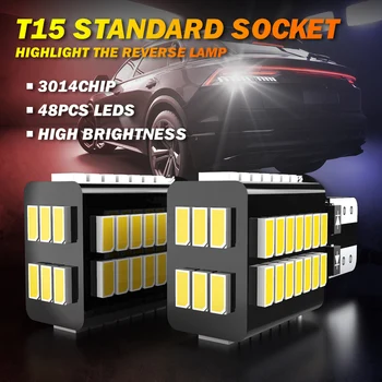 T15 T16 Canbus led 921 W16W LED Lemputės, Automobilių Atsarginės Atvirkštinio Žiburiai 