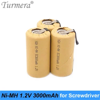 Turmera NI-MH 1.2 V Baterija 3000mah SC3000 suvirinimo-14,4 V Atsuktuvas Dulkių siurblys 1.2 v ni-mh baterija 12piece