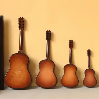 Mini Gitara Miniatiūrinis Modelis, Medinės Mini Muzikos Instrumentas Modelis