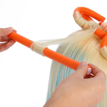 10vnt Nėra Šilumos, Nėra Elektros Lankstūs Plaukai Garbanoti Lazdele Mados Hair Curler Minkštas Putų Bendy Twist Lazdos 