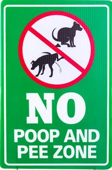 Prašome Pagarbiai Ženklas Nr. Šuo Pooping ar Peeing Ženklas Kieme | 21 Aukščio Kuolo & Pasirašyti Rinkinys